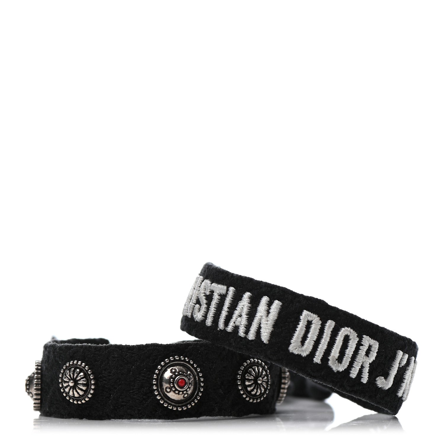 Christian Dior Woven Cotton J'Adior Friendship Bracelet Set Black 1 of 6