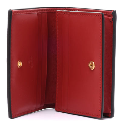 Gucci GG Supreme Monogram Bosco Patch Card Case Wallet Beige Malva Hibiscus Red 5 of 10
