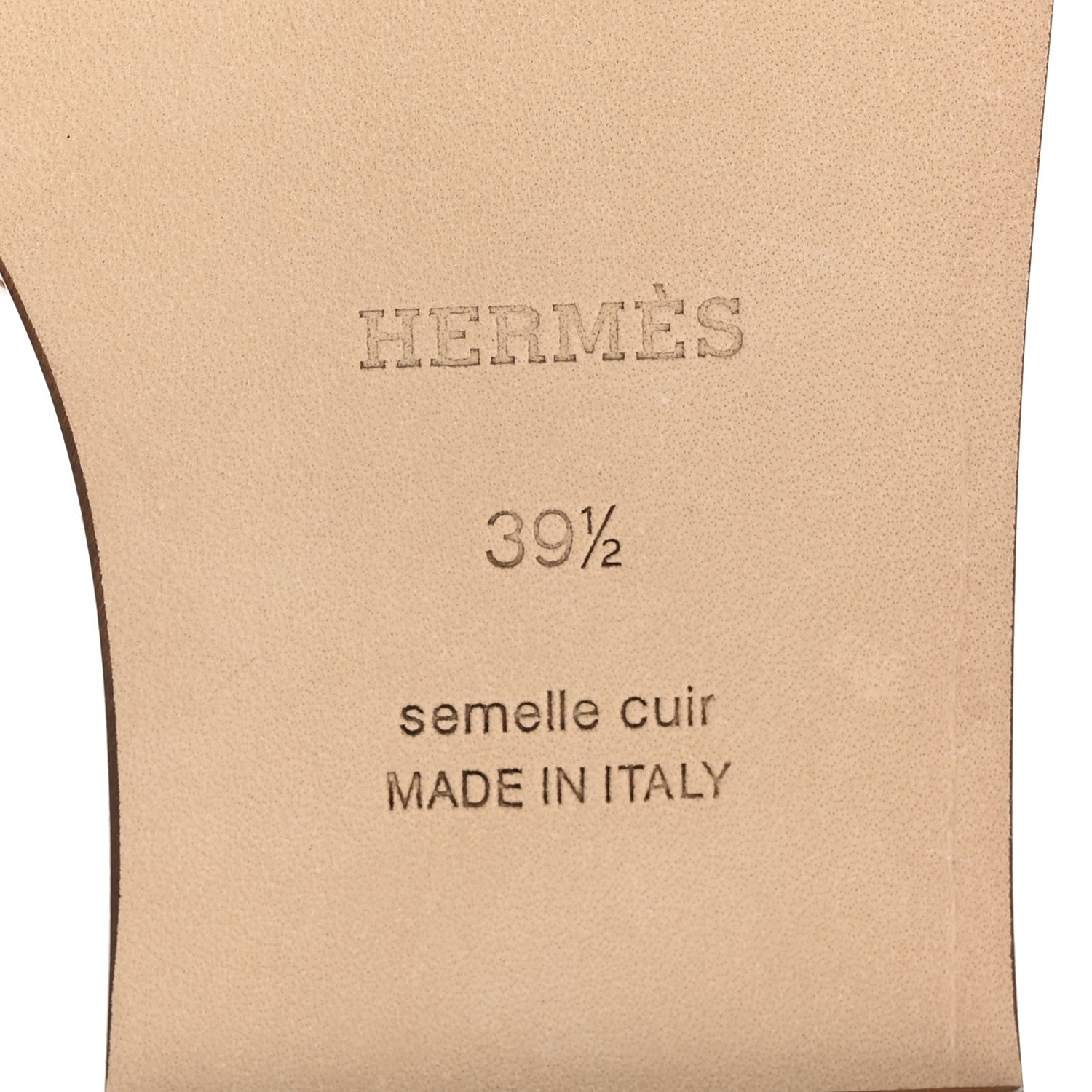 Hermes Box Calfskin Oran Sandals 39.5 White 7 of 9