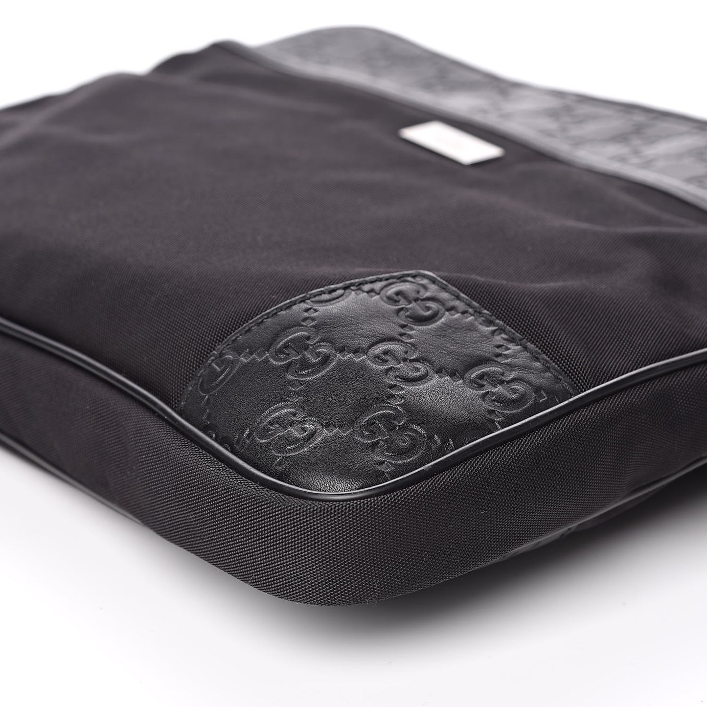 Guccissima Nylon Shoulder Bag Black