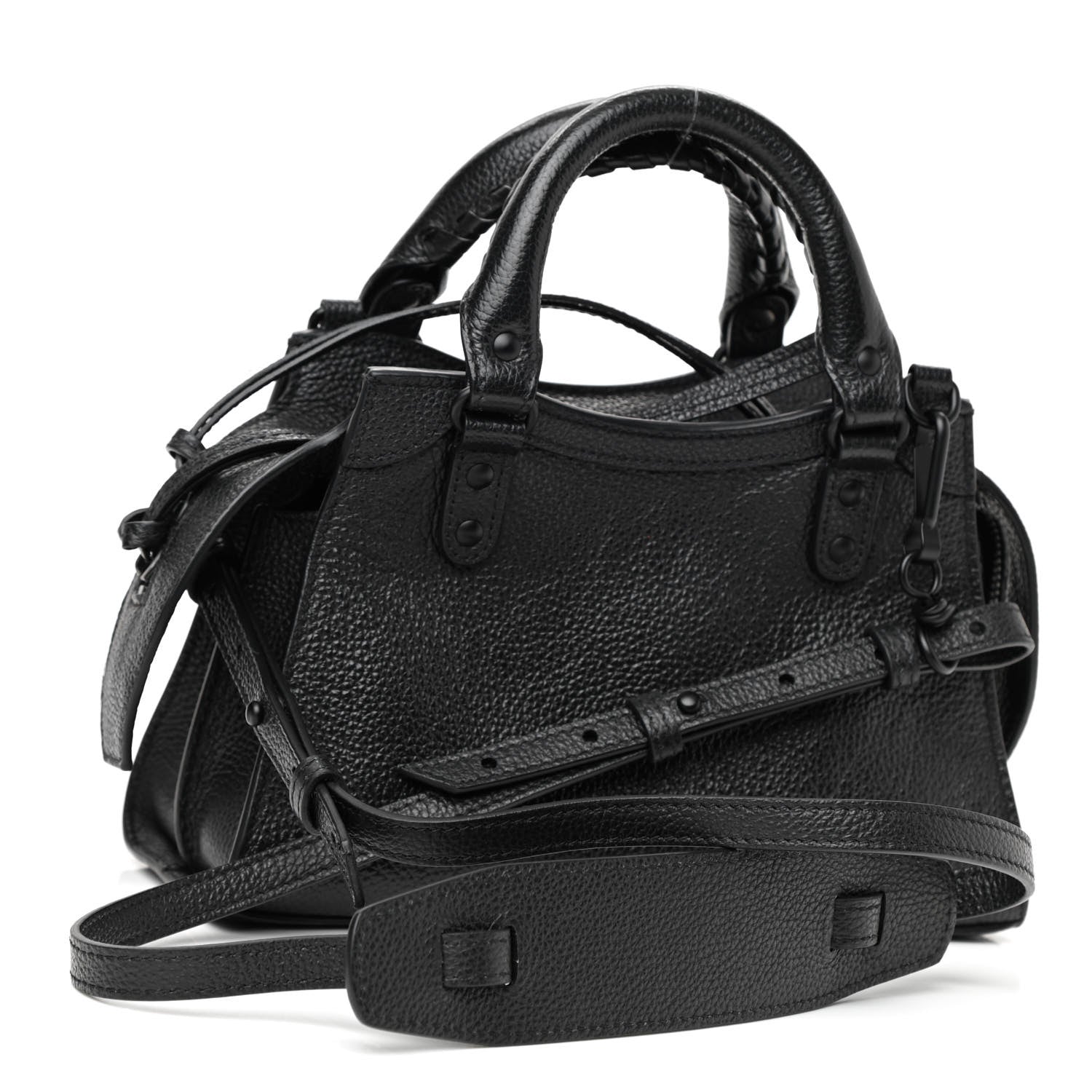 Balenciaga Grained Calfskin Neo Classic Black Hardware Mini City Black 4 of 9