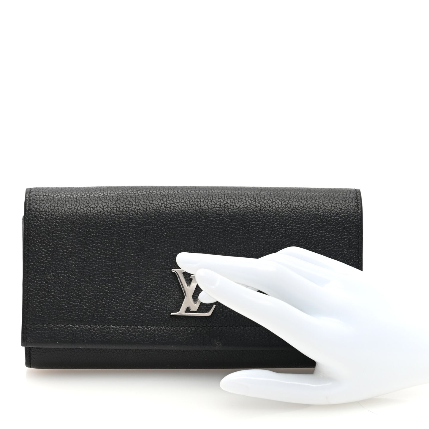 Calfskin Lockme II Wallet Black