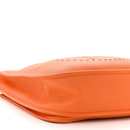 Hermes Taurillon Clemence Evelyne III GM Orange 9 of 15