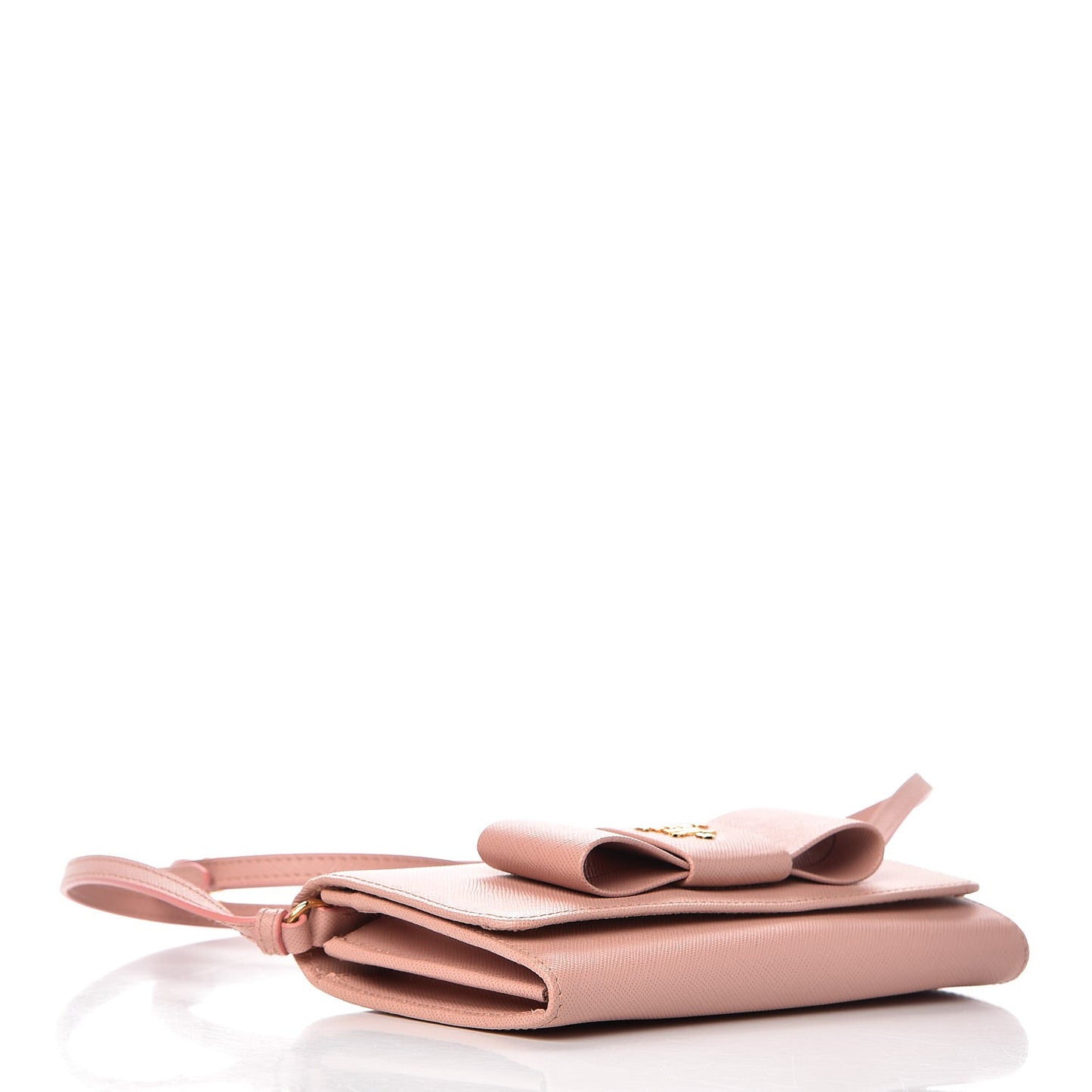 Saffiano Fiocco Bow Flap Wallet Orchidea