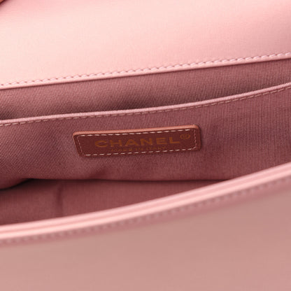 Chanel Metallic Calfskin Medium Boy Flap Pink 5 of 10