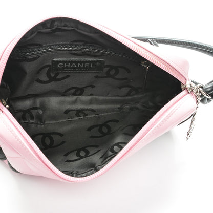 Chanel Calfskin Quilted Cambon Pochette Pink Black 5 of 8