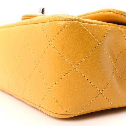 Chanel Lambskin Quilted Mini Rectangular Flap Yellow 10 of 10