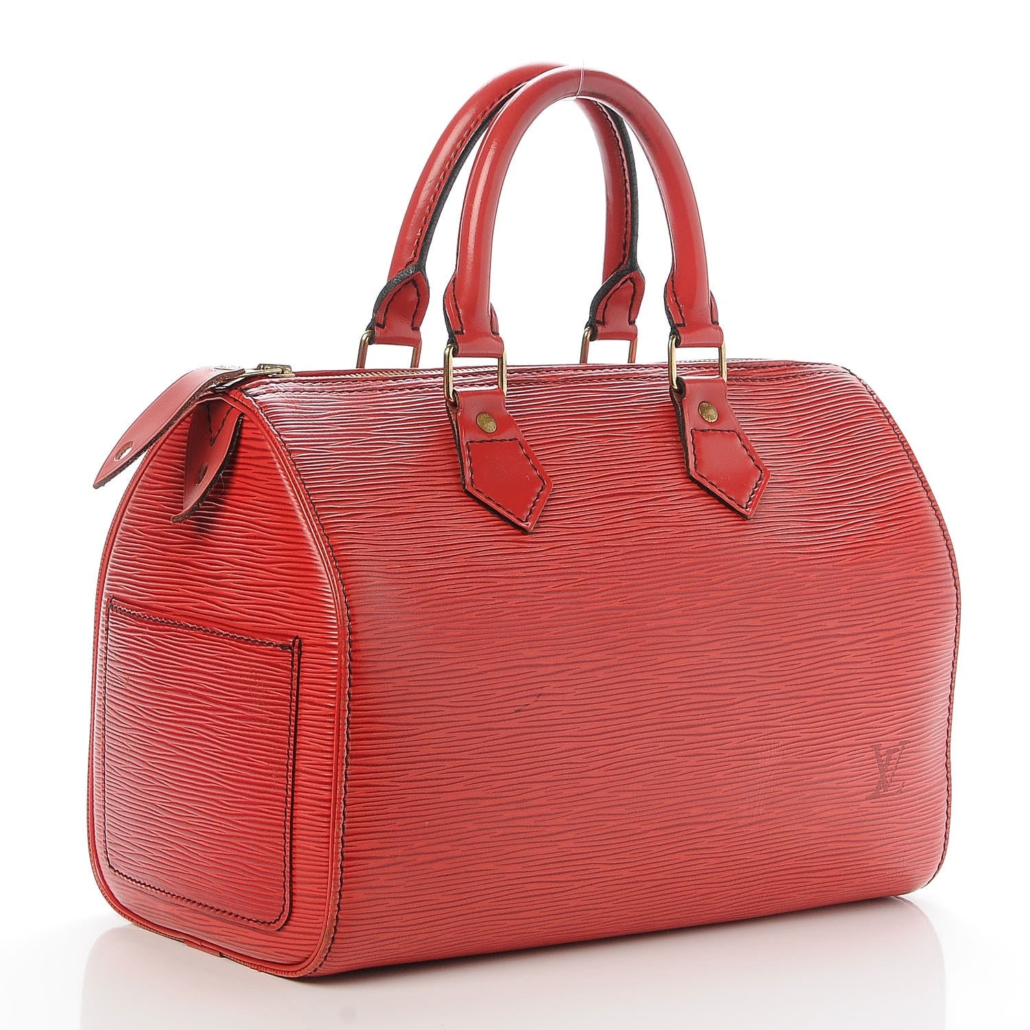 Louis Vuitton Epi Speedy 25 Castillan Red 3 of 10