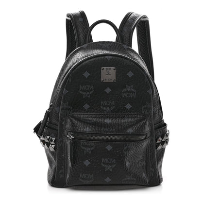 MCM Visetos Side Stud Mini Stark Backpack Black Black 1 of 9