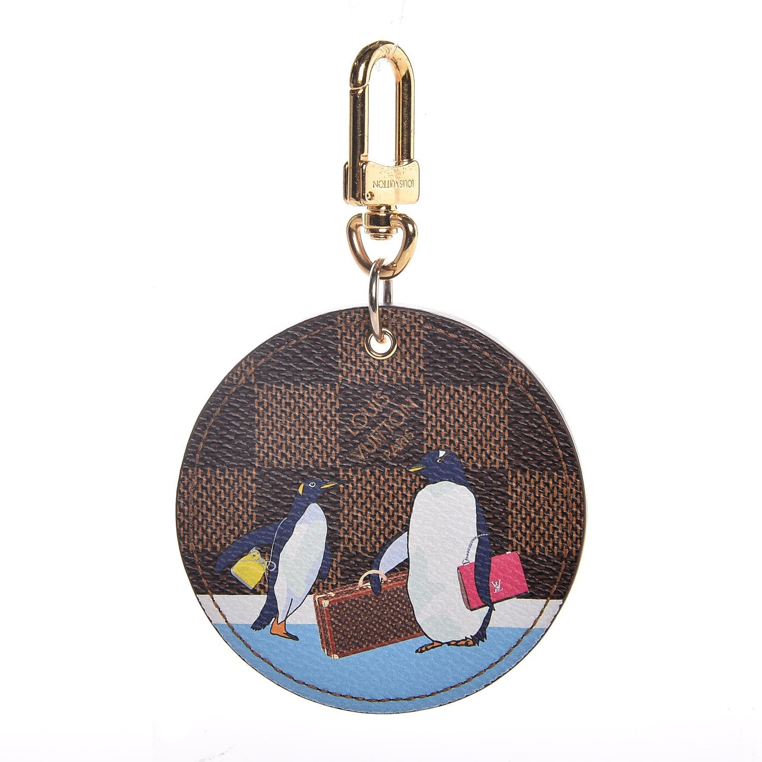 Louis Vuitton Damier Ebene Illustre Manchot Bag Charm Key Ring 1 of 6