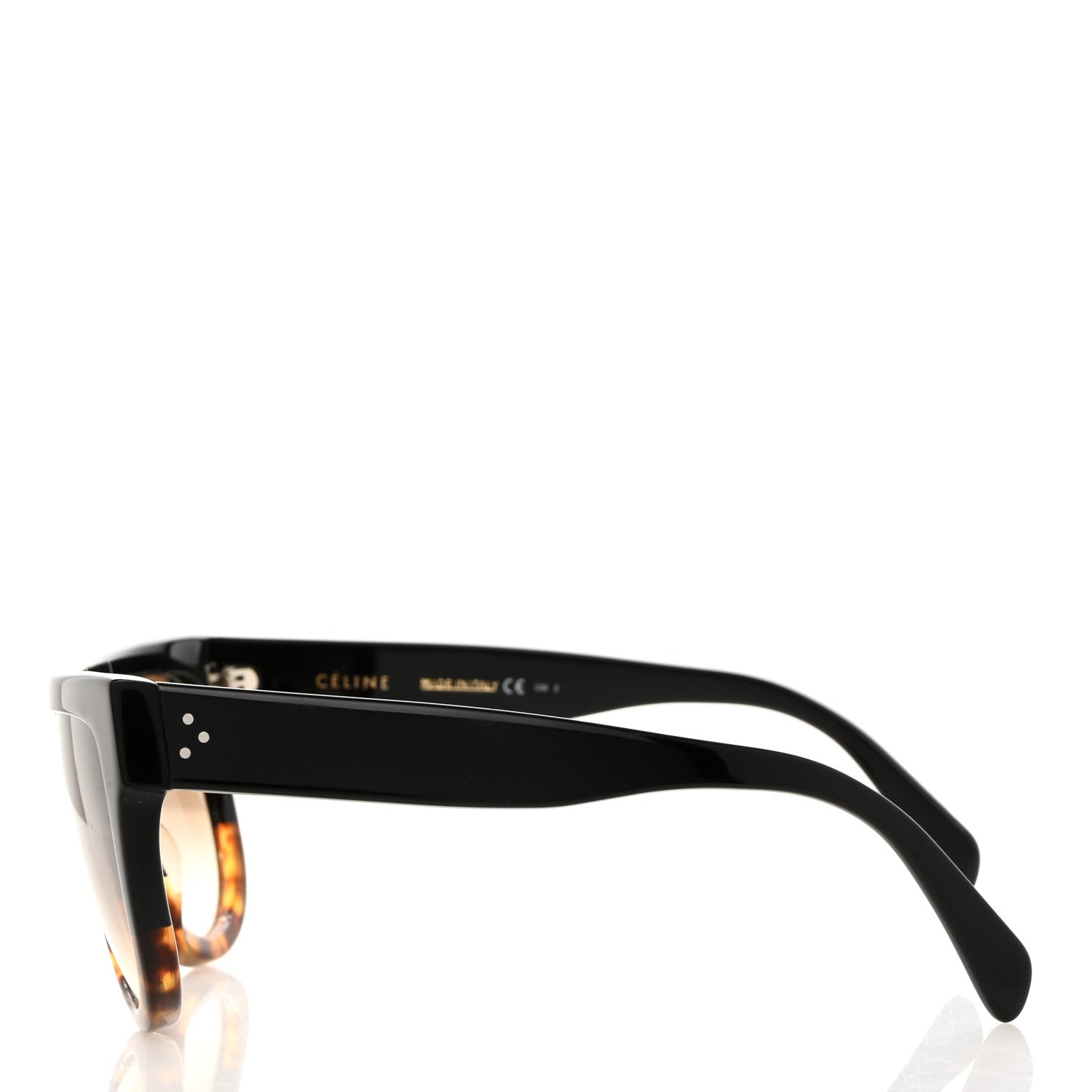 Celine Shadow Sunglasses CL 41026/S Black Havana 3 of 7