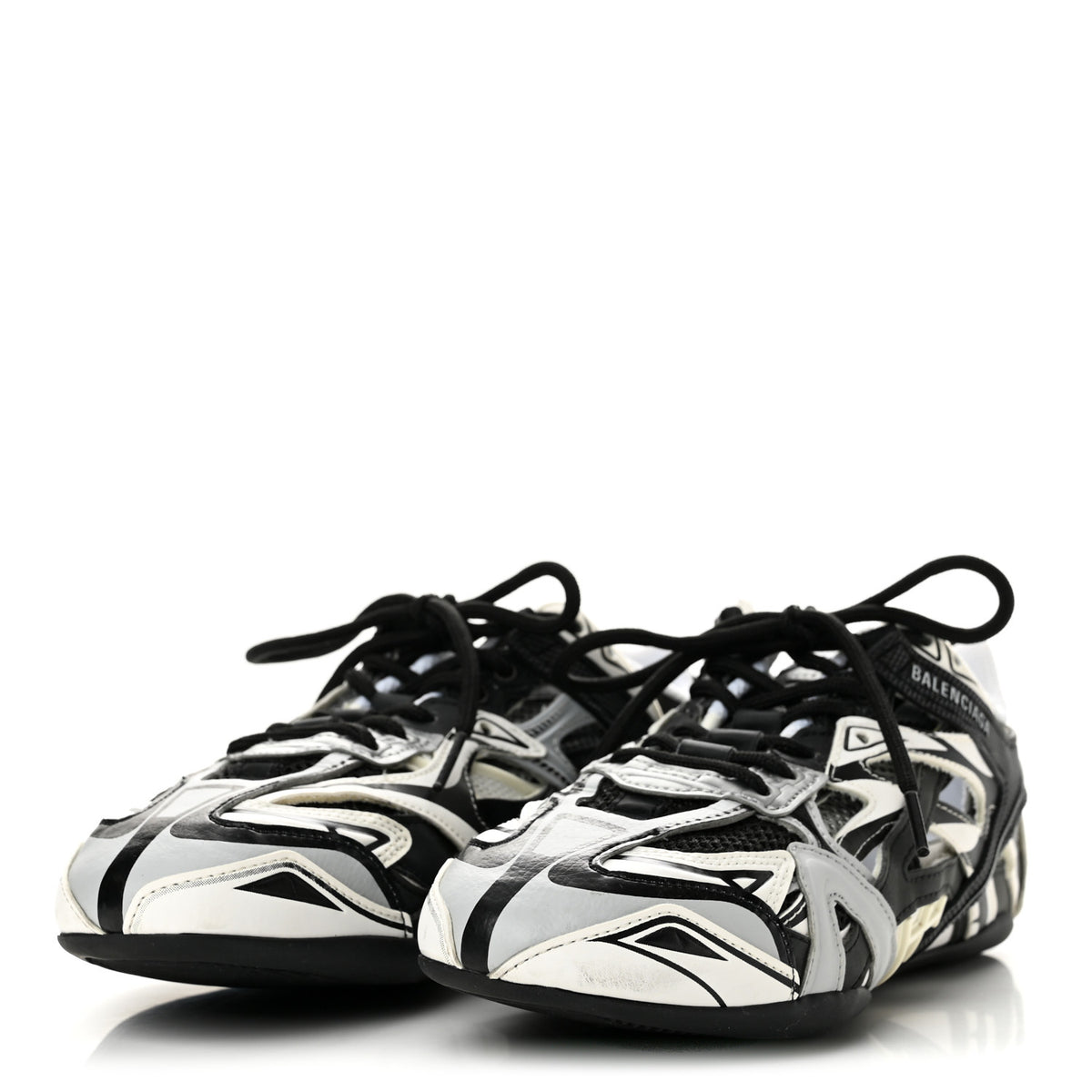 Mesh Rubber Womens Drive Sneakers 37 Light Grey Black