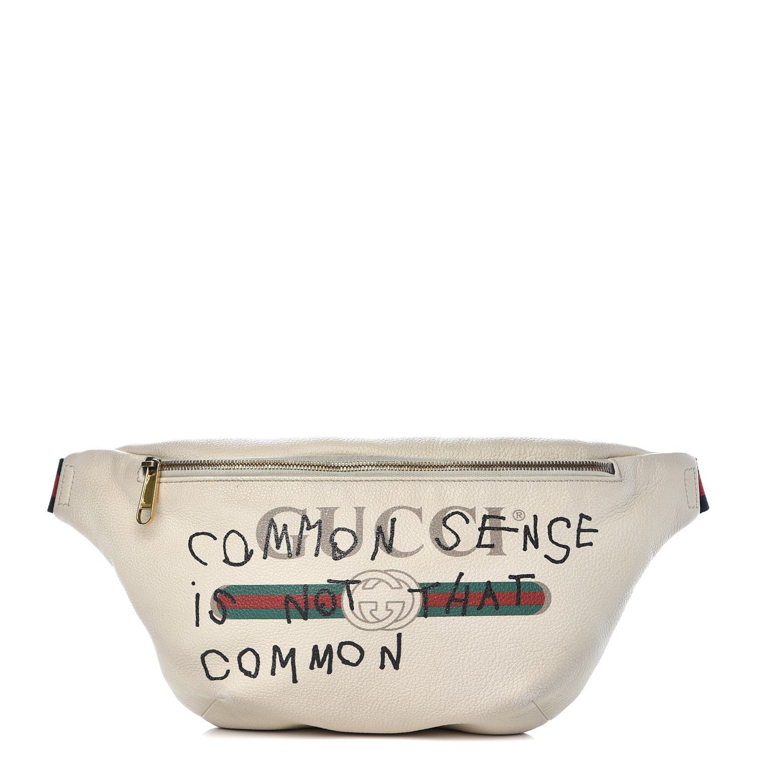 Gucci Grained Calfskin Coco Capitan Logo Belt Bag White 1 of 12