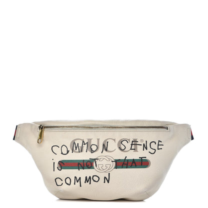 Gucci Grained Calfskin Coco Capitan Logo Belt Bag White 1 of 12