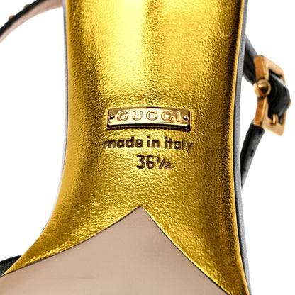Gucci Malaga Kid Studded Pointed Toe Unia Pumps 36.5 Black 6 of 13