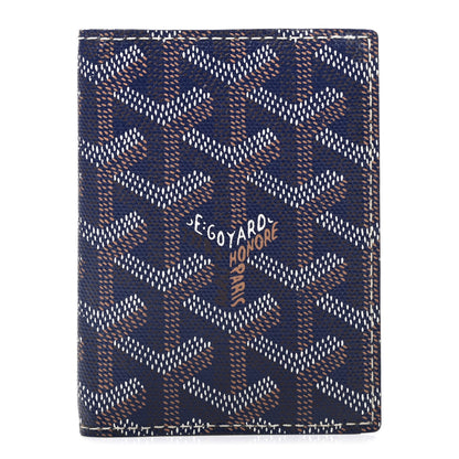Goyard Goyardine Saint Marc Folding Card Case Navy 1 of 7