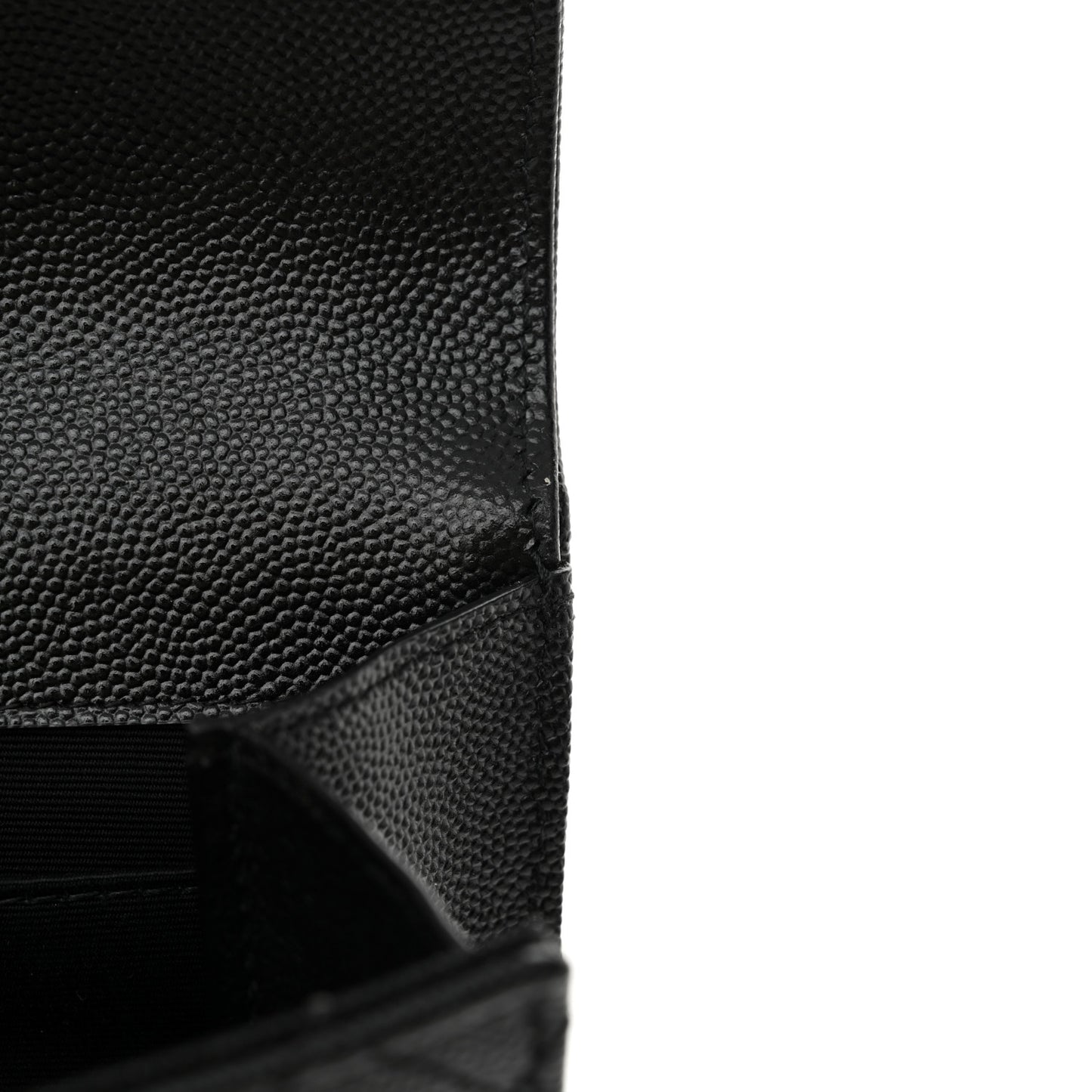 Grain De Poudre Textured Mixed Matelasse Triquilt Monogram Clutch Black