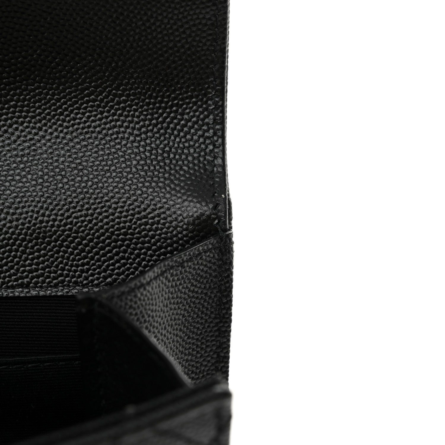 Saint Laurent Grain De Poudre Textured Mixed Matelasse Triquilt Monogram Clutch Black 13 of 14