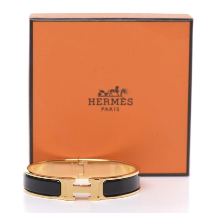 Hermes Enamel Narrow Clic Clac H Bracelet GM Black 5 of 5