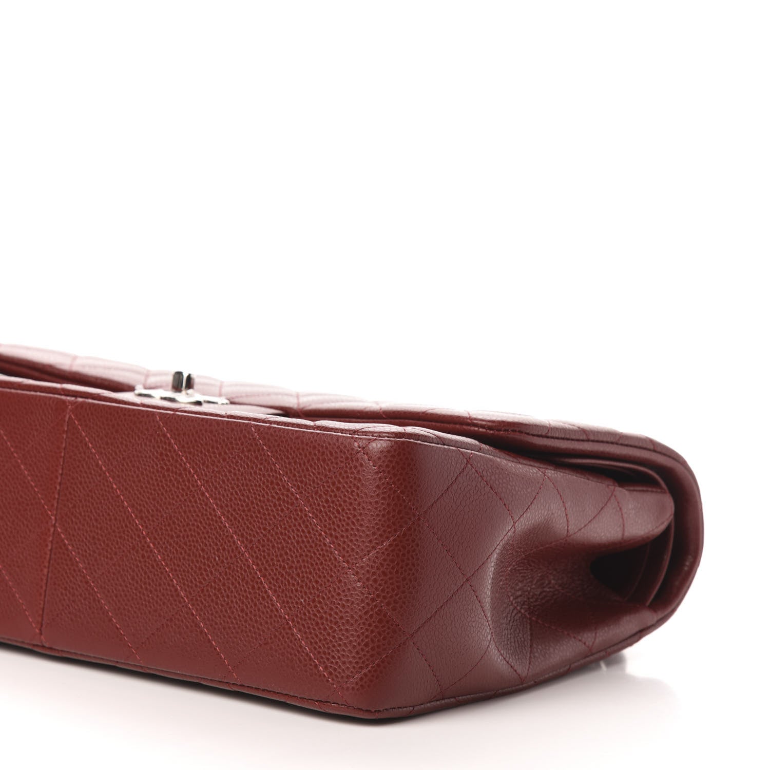 Chanel Caviar Quilted Jumbo Double Flap Red 11 of 12