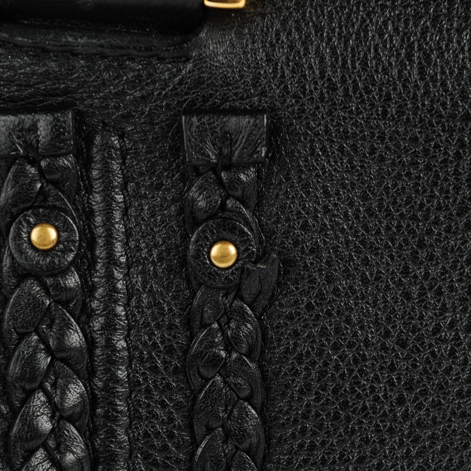 Chloe Calfskin Braided Large Marcie Satchel Black 5 of 9