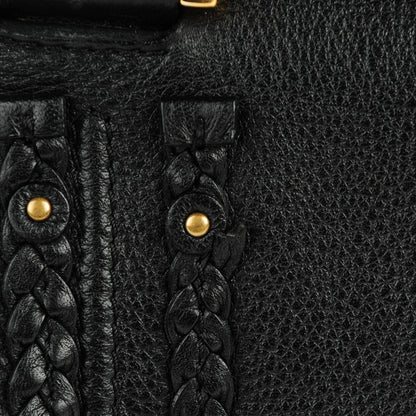 Chloe Calfskin Braided Large Marcie Satchel Black 5 of 9