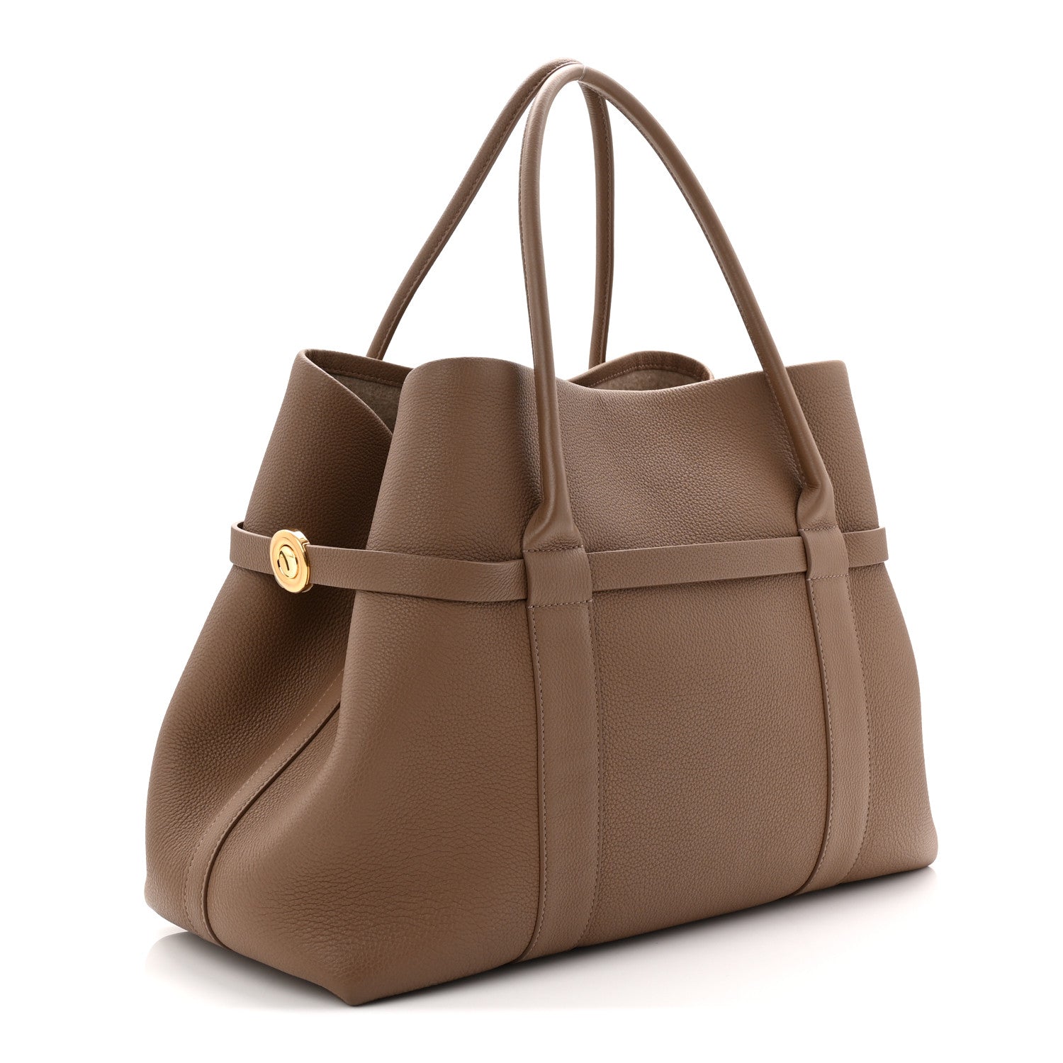 Loro Piana Grained Calfskin Large Ghiera Shopper Tote Fossil 4 of 10
