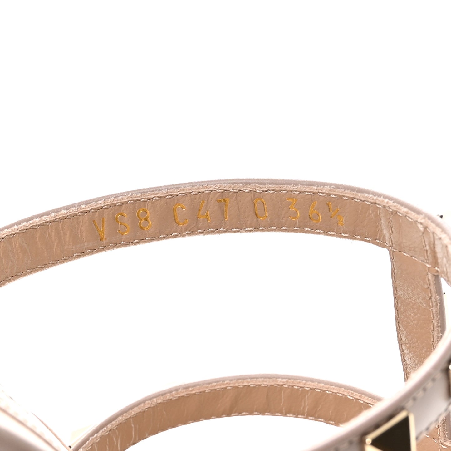Calfskin Rockstud 60mm Caged Slide Sandals 36.5 Poudre