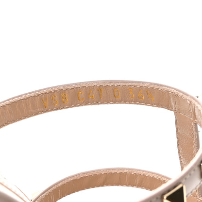 Valentino Garavani Calfskin Rockstud 60mm Caged Slide Sandals 36.5 Poudre 8 of 9