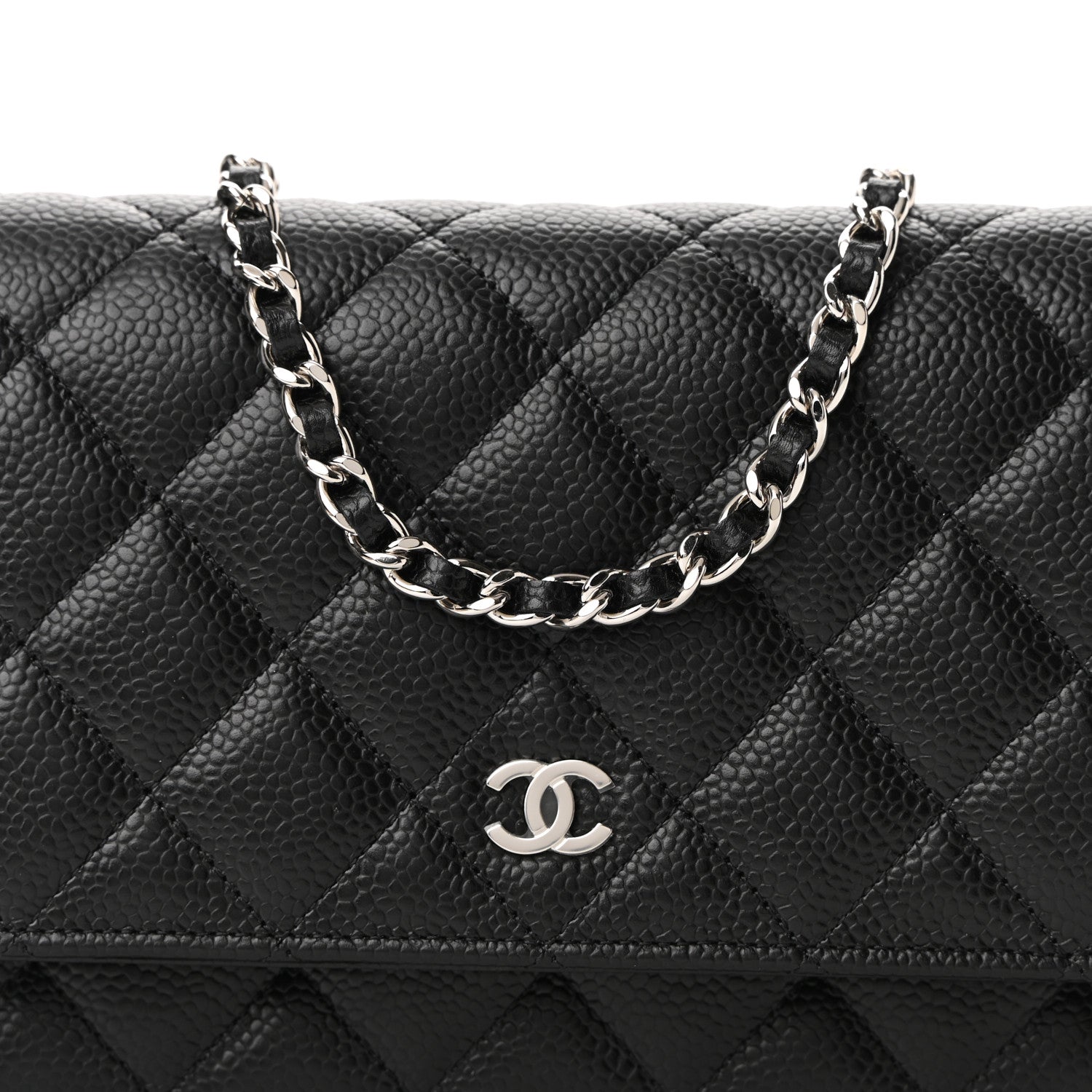 Chanel Caviar Quilted Wallet On Chain WOC Black 9 of 12