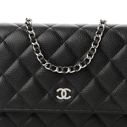 Chanel Caviar Quilted Wallet On Chain WOC Black 9 of 12