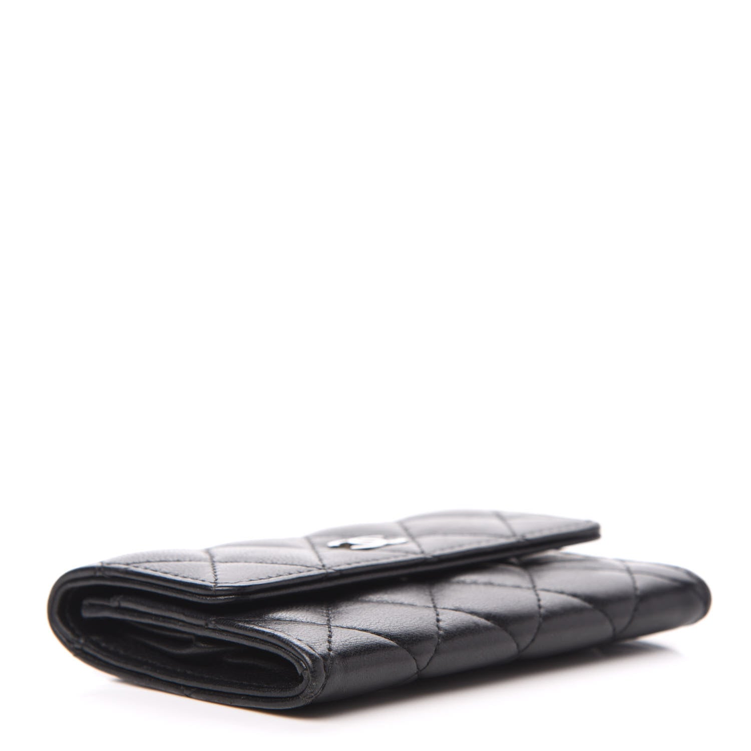 Chanel Lambskin Quilted Flap Card Holder Black 4 of 7