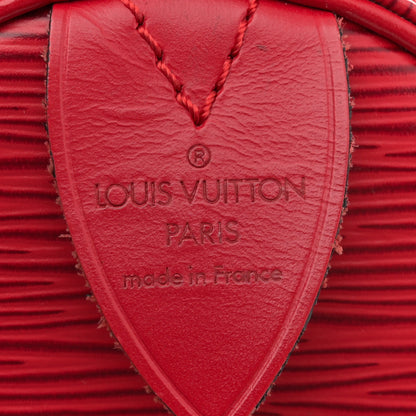 Louis Vuitton Epi Speedy 30 Castillan Red 5 of 15