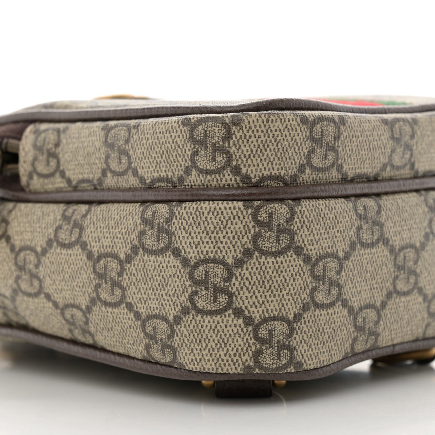 Gucci GG Supreme Monogram Web Mini Ophidia Messenger Brown 9 of 10