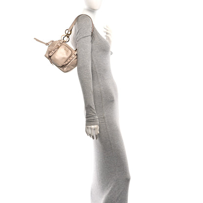Prada Soft Lux Calfskin Mini Dangle Top Handle Bag Cipria 2 of 9