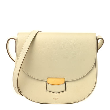Celine Grained Calfskin Compact Trotteur White 1 of 11