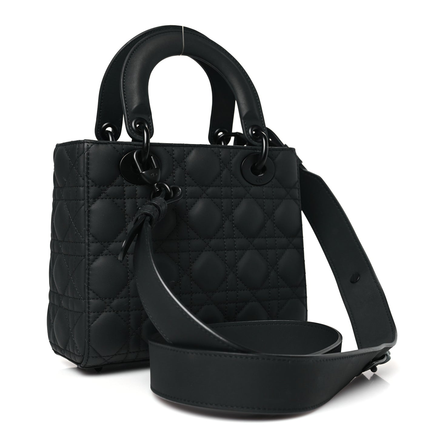 Ultra Matte Calfskin Cannage Small My ABCDior Lady Dior Black