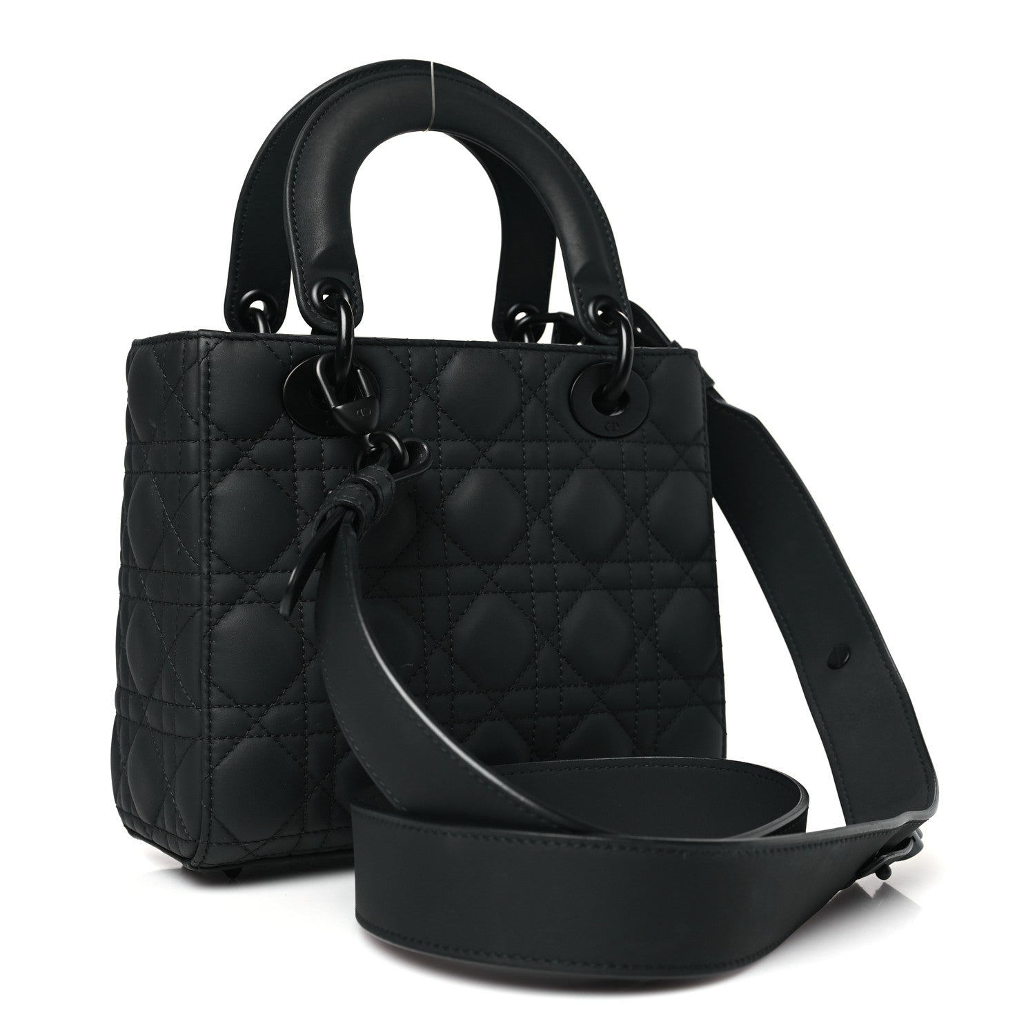 Christian Dior Ultra Matte Calfskin Cannage Small My ABCDior Lady Dior Black 3 of 10