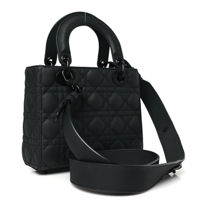 Christian Dior Ultra Matte Calfskin Cannage Small My ABCDior Lady Dior Black 3 of 10