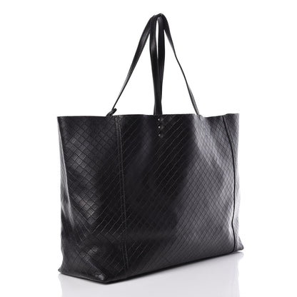 Bottega Veneta Calfskin Intrecciomirage Large Tote Black 3 of 9