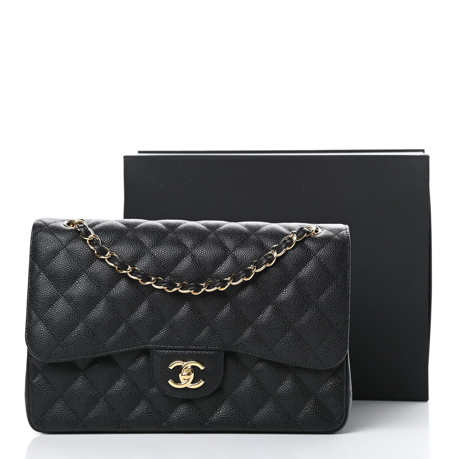 Chanel Caviar Quilted Jumbo Double Flap Black 11 of 11