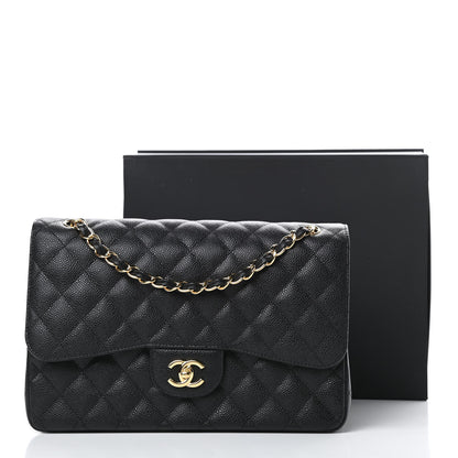 Chanel Caviar Quilted Jumbo Double Flap Black 11 of 11