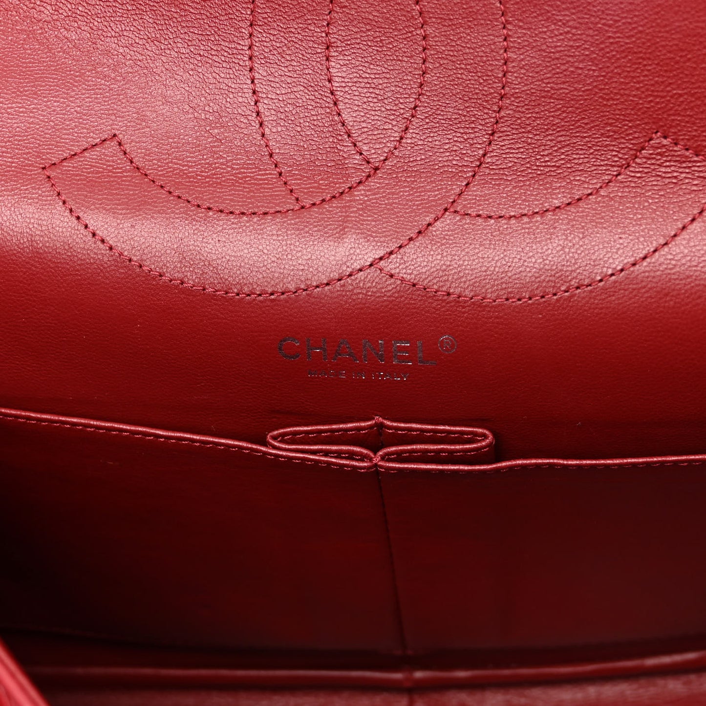 Aged Calfskin Quilted 2.55 Reissue 227 Flap Red