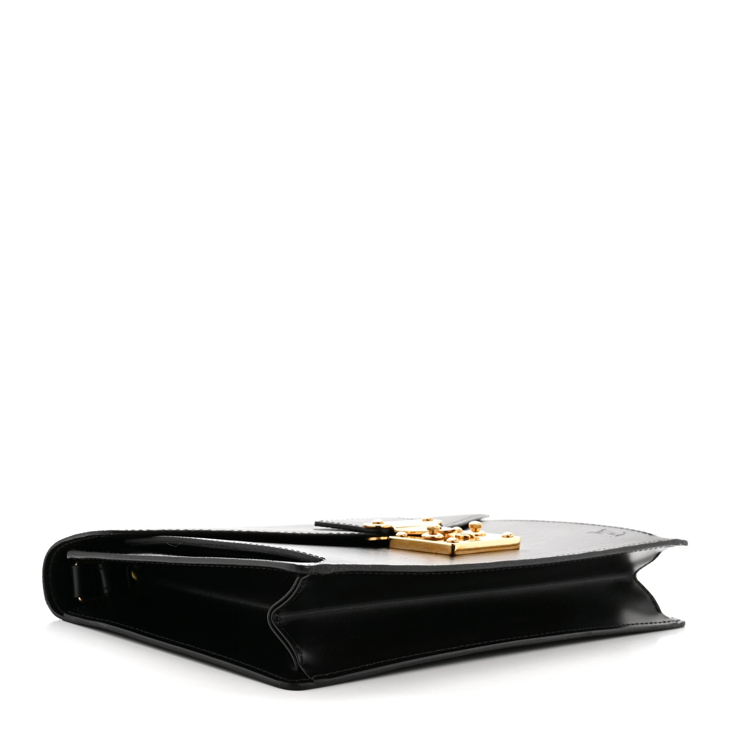 Epi Pochette Sellier Dragonne Clutch Black