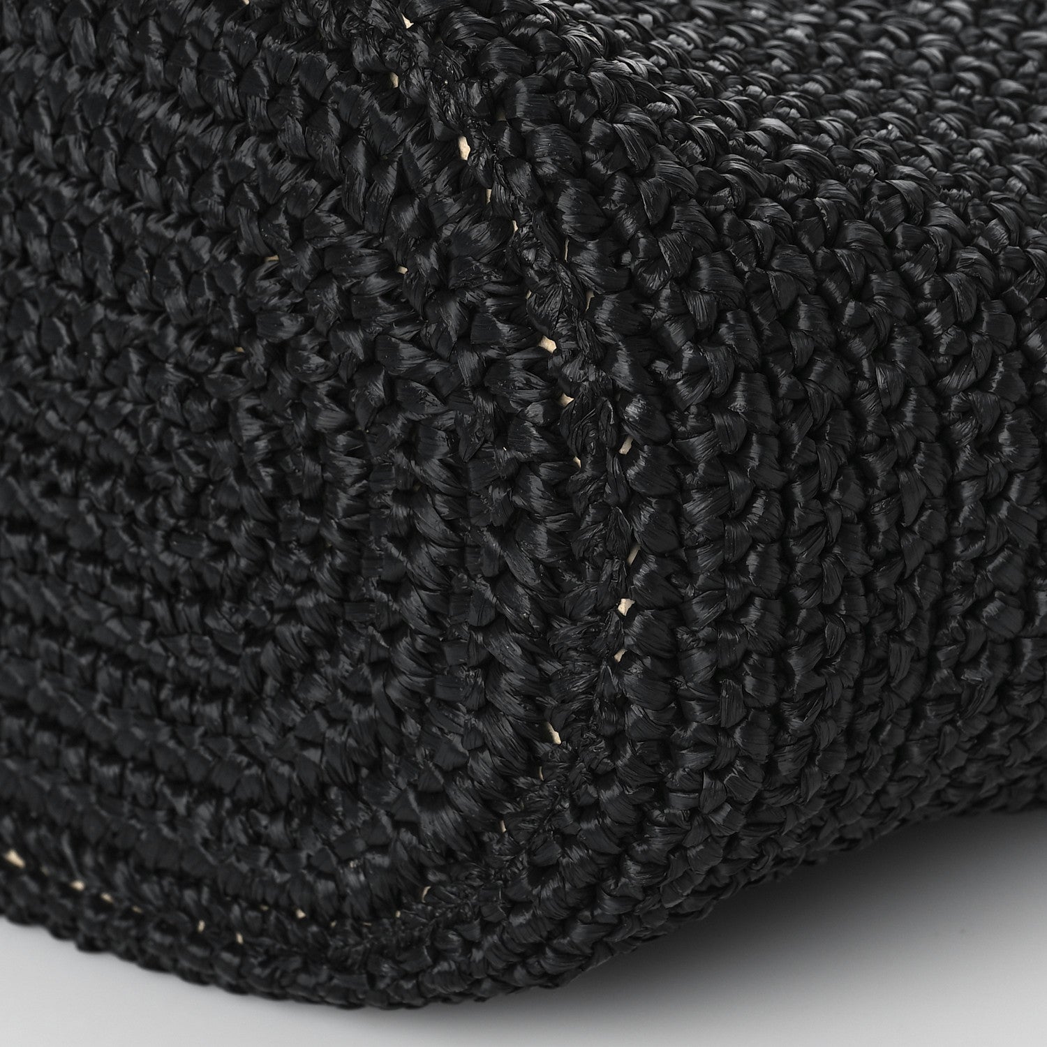Stella McCartney Raffia Large Striped Falabella Tote Bag Black 9 of 10