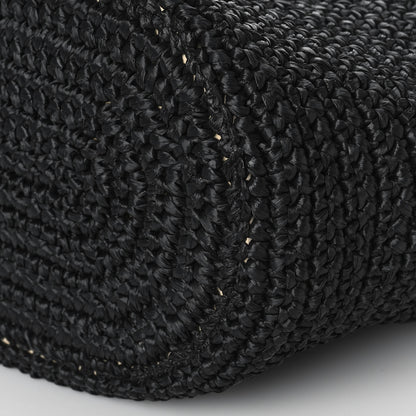 Stella McCartney Raffia Large Striped Falabella Tote Bag Black 9 of 10