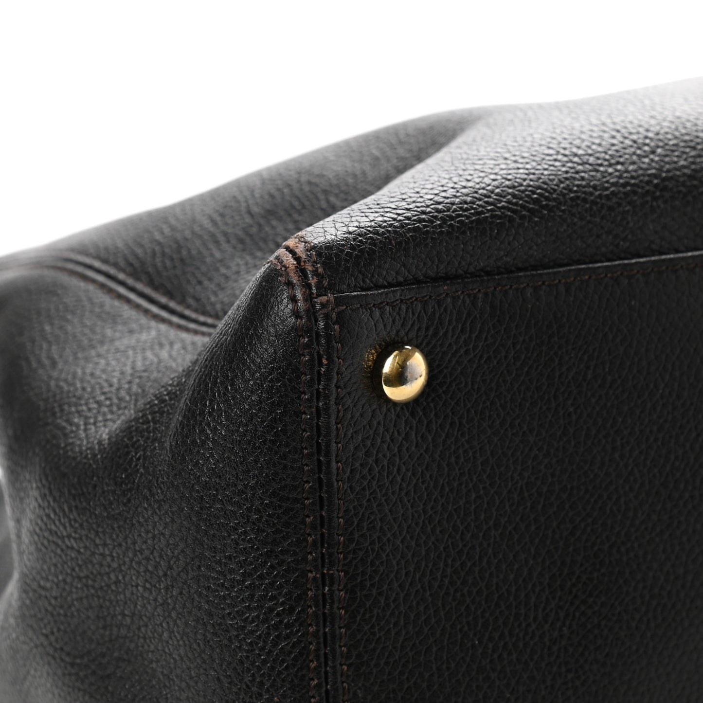 Calfskin Cerf Executive Shopper Tote Black