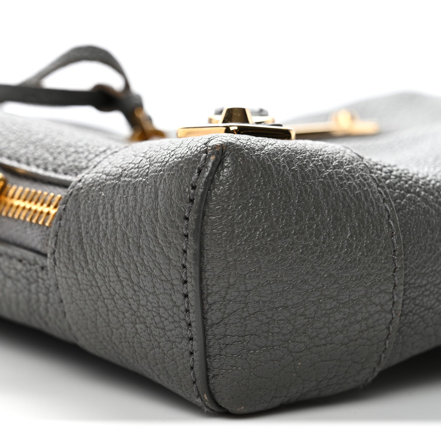 Balenciaga Chevre Gold Metallic Edge Hardware XS Reporter Crossbody Gris Acier 9 of 11