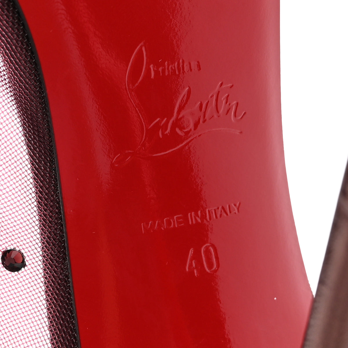 Christian Louboutin Rete Nappa Laminata Miss Z Degrastrass Perla 100 Pumps 40 Palacy 7 of 8