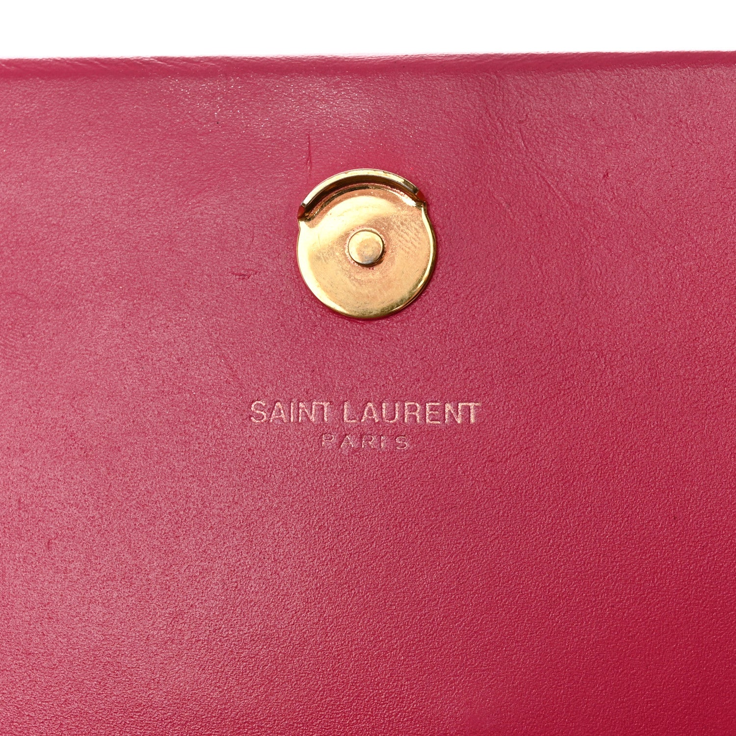 Saint Laurent Smooth Calfskin Classic Monogram Kate Tassel Chain Wallet Pink 6 of 12